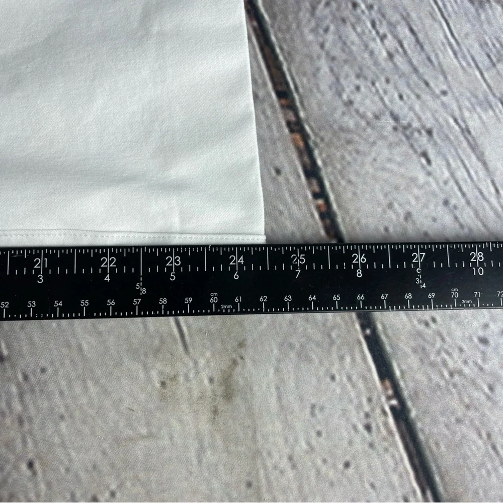 SPANX Flared‎ Pull-On Cropped Jeans Tummy Control Stretch Women’s Large White - Picture 10 of 12